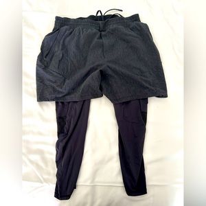 Lululemon men’s Expert shorts with built in liner 21” XXL